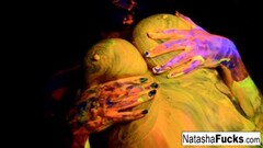 Naughty Natasha Shoots A fun Black Light video Thumb